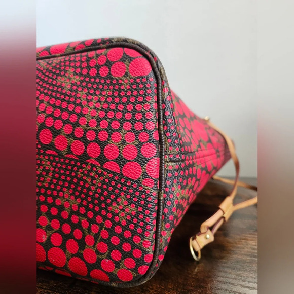 Louis Vuitton Monogram Kusama Waves Neverfull MM Red - Picture 6 of 16